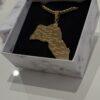 Collier Kurdistan Doré acier inoxydable – Carte Gravée avec Noms des Villes Kurdes