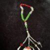 Tesbih Kurde – Chapelet aux Couleurs du Kurdistan avec Carte Pendante