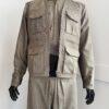 Şal û Şepik Bakur kaki claire– Tenue Kurde Homme Guérilla en Gabardine avec Ceinture