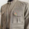 Şal û Şepik Bakur kaki claire– Tenue Kurde Homme Guérilla en Gabardine avec Ceinture