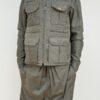 Tenue Kurde Homme Kaki Bakur – Şal û Şepik Vert Militaire avec Ceinture