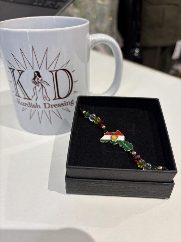 Bracelet Kurdistan | Bracelet fil drapeau kurde – Rouge ou Noir