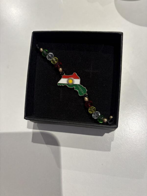 Bracelet Kurdistan | Bracelet fil drapeau kurde – Rouge ou Noir