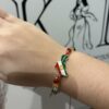 Bracelet Kurdistan | Bracelet fil drapeau kurde – Rouge ou Noir