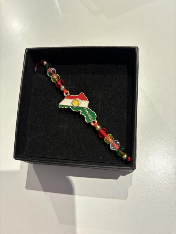 Bracelet Kurdistan | Bracelet fil drapeau kurde – Rouge ou Noir