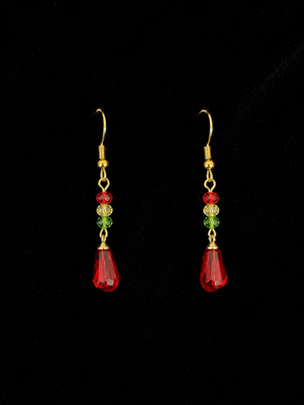 Boucles d’Oreilles Kurdistan Rouge – Bijou Traditionnel Kurde
