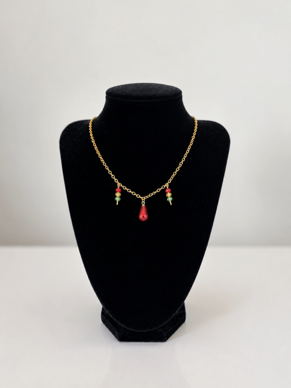Collier Kurdistan Rouge – Bijou Traditionnel Kurde