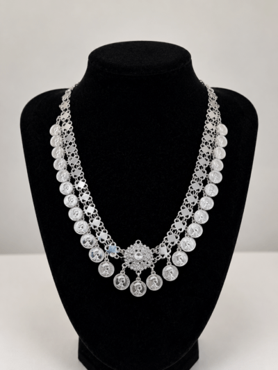 Collier Kurde Argenté à Pièces – Bijou Traditionnel du Kurdistan Collier Kurde Argenté à Pièces – Bijou Traditionnel du Kurdistan