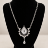Collier Kurde Argenté Cristal – Bijou Élégant pour Mariage et Henné