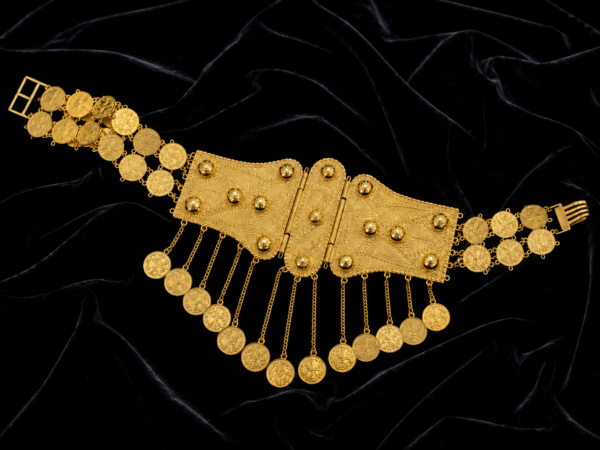 Ceinture Kurde Dorée à Pampilles – Ceinture Traditionnelle Femme pour Robe Kurde