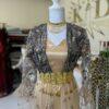 Robe Kurde Femme "Zerya" – Robe Traditionnelle Champagne et Argent avec Ceinture Dorée | Kurdish Dressing