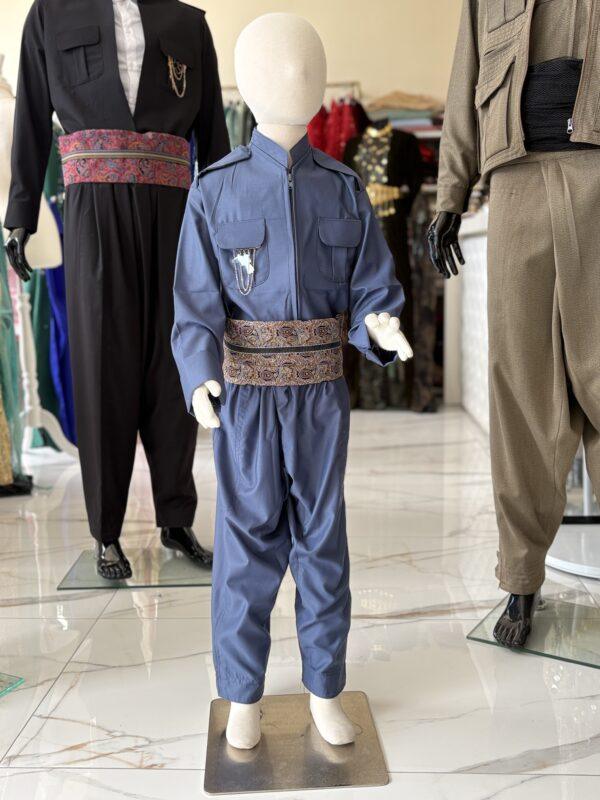 Tenue kurde enfant garçon – Şal û Şepik Zarokê Şîn