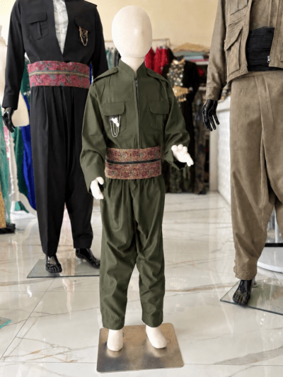 Tenue kurde enfant garçon – Şal û Şepik Zarokê Kesk