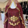 robe-mariee-kurde-bordeaux-fistan-voile.3 Robe de Mariée Kurde Bordeaux – Fistan Henné / Kina avec Voile