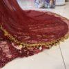 robe-mariee-kurde-bordeaux-fistan-voile.4 Robe de Mariée Kurde Bordeaux – Fistan Henné / Kina avec Voile